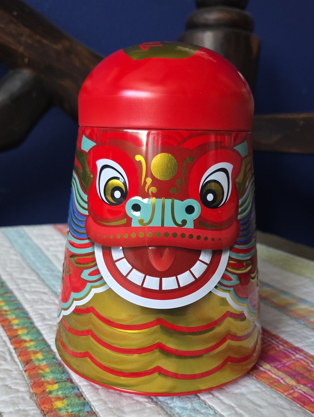 Red Dragon Decorative Storage Tin